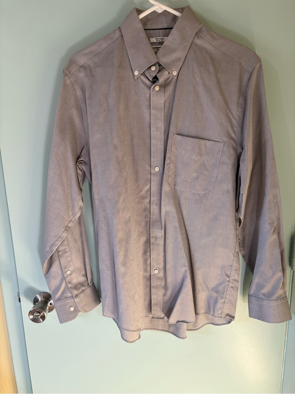 Jos. A. Bank Men's Long-Sleeve Button-Down Shirt - Light Gray